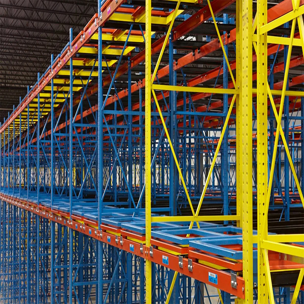 Push Back Racking Metal Pallet Racks Adjustable Push Back Rack Warehouse Storage Racks Industrial Pallet Racking