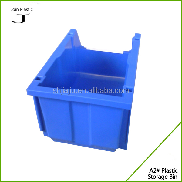 JOIN Blue Plastic Shelf Bin Open Front Stackable Picking Bin Tote for ASRS Warehouse Industrial Parts Storage with Label Holder