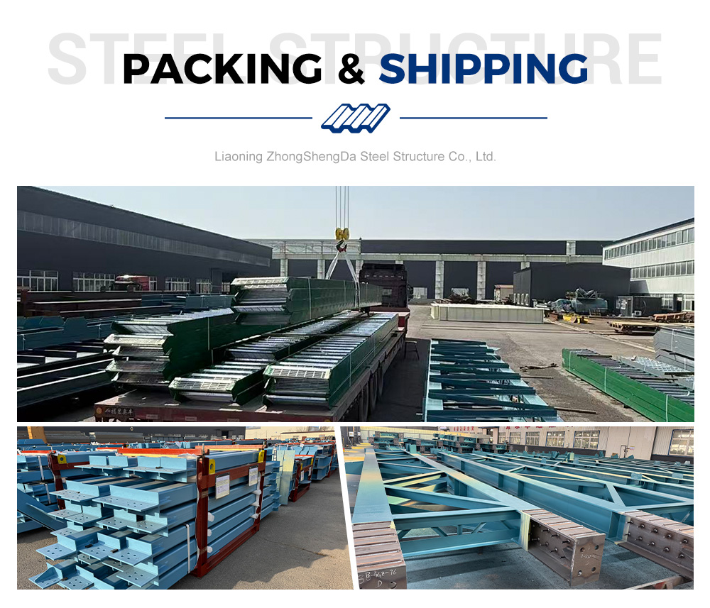High Bay Galvanized Steel Structure Workshop Warehouse Interior Multi Tier Pallet Racking Central Aisle Prefab 3PL Fulfillment