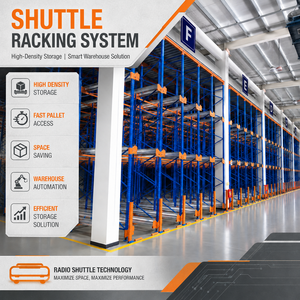 Heavy Duty Radio Pallet Shuttle Racking System High Density Storage
