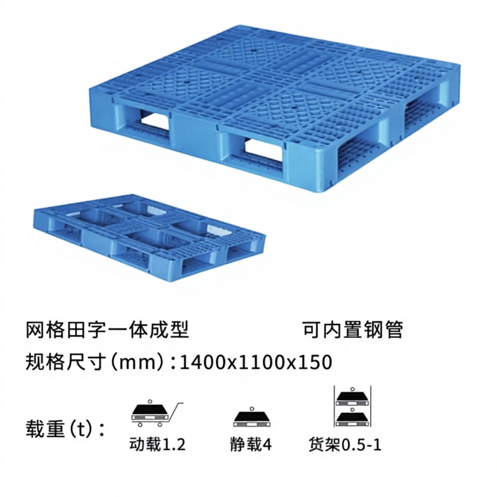 1400x1100mm Heavy Duty Plastic Pallet Grid Warehouse Transport Rack Use