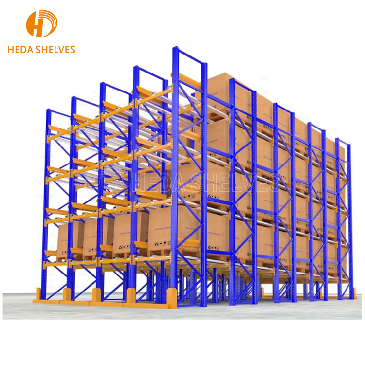 High-Capacity Heavy Duty Drive-In/Drive-Thru Pallet Racking System Corrosion Protection Stainless Steel Warehouse Rack
