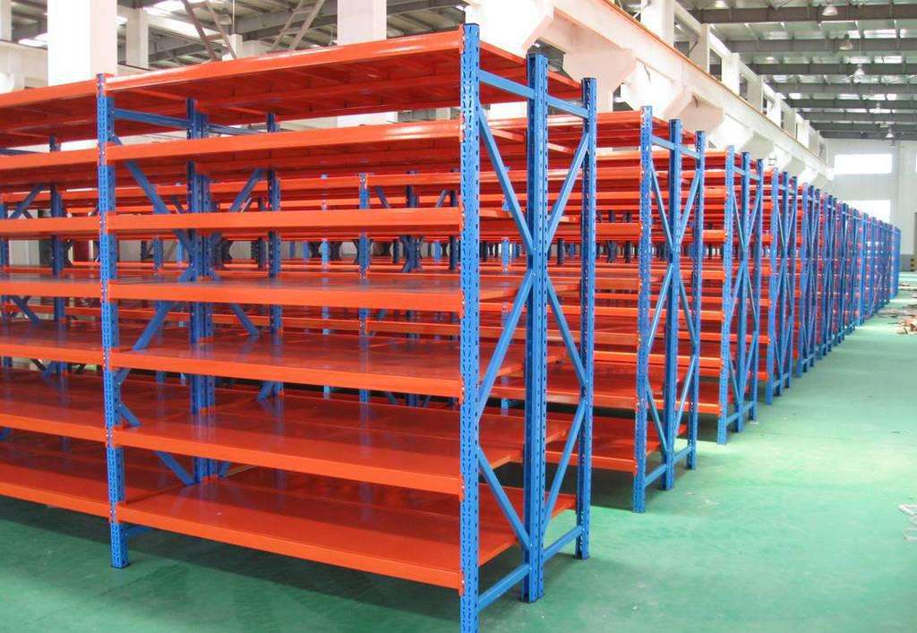 Warehouse Storage Logistics Center Supermarket Household Retail Store Medium-sized Steel Cold Rolled Steel Boltless Shelves Snap