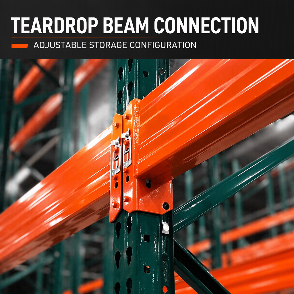 Teardrop Hole Connection Detail and Beam Locking Pin