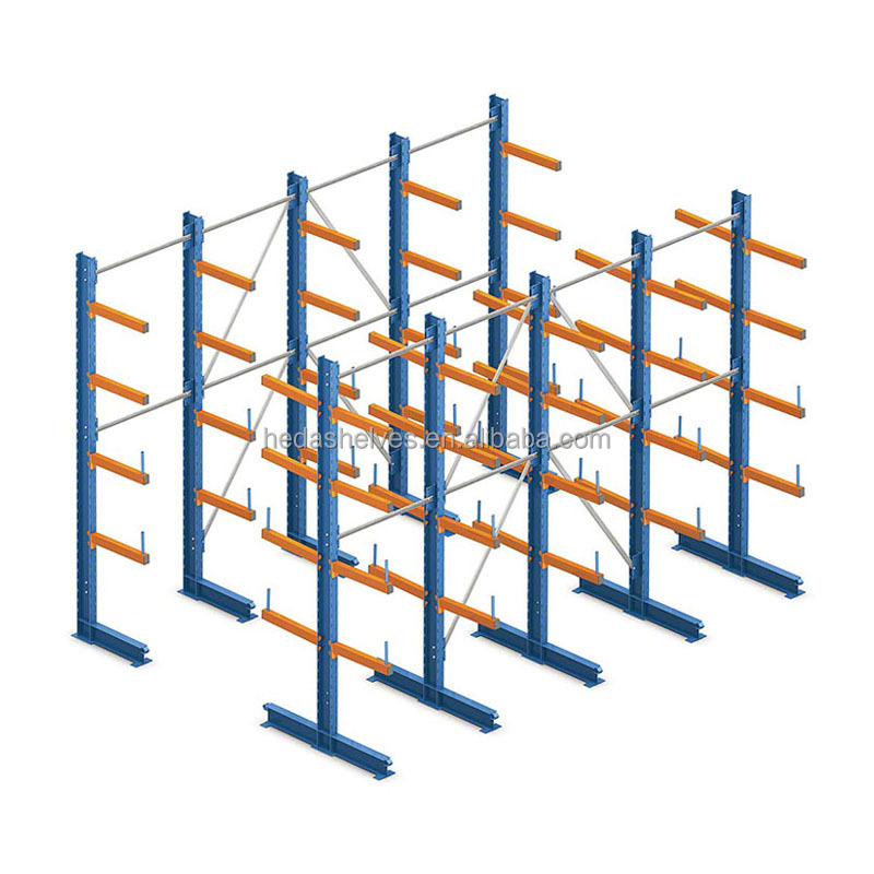 Double Sided Cantilever Rack Adjustable Heavy Duty Cantilever Racking Industrial Cantilever Shelf