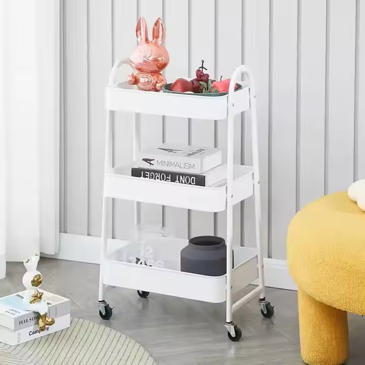 3 Tier Rolling Rack Stainless Steel Kitchen and Bathroom Kitchen Islands &amp; Carts