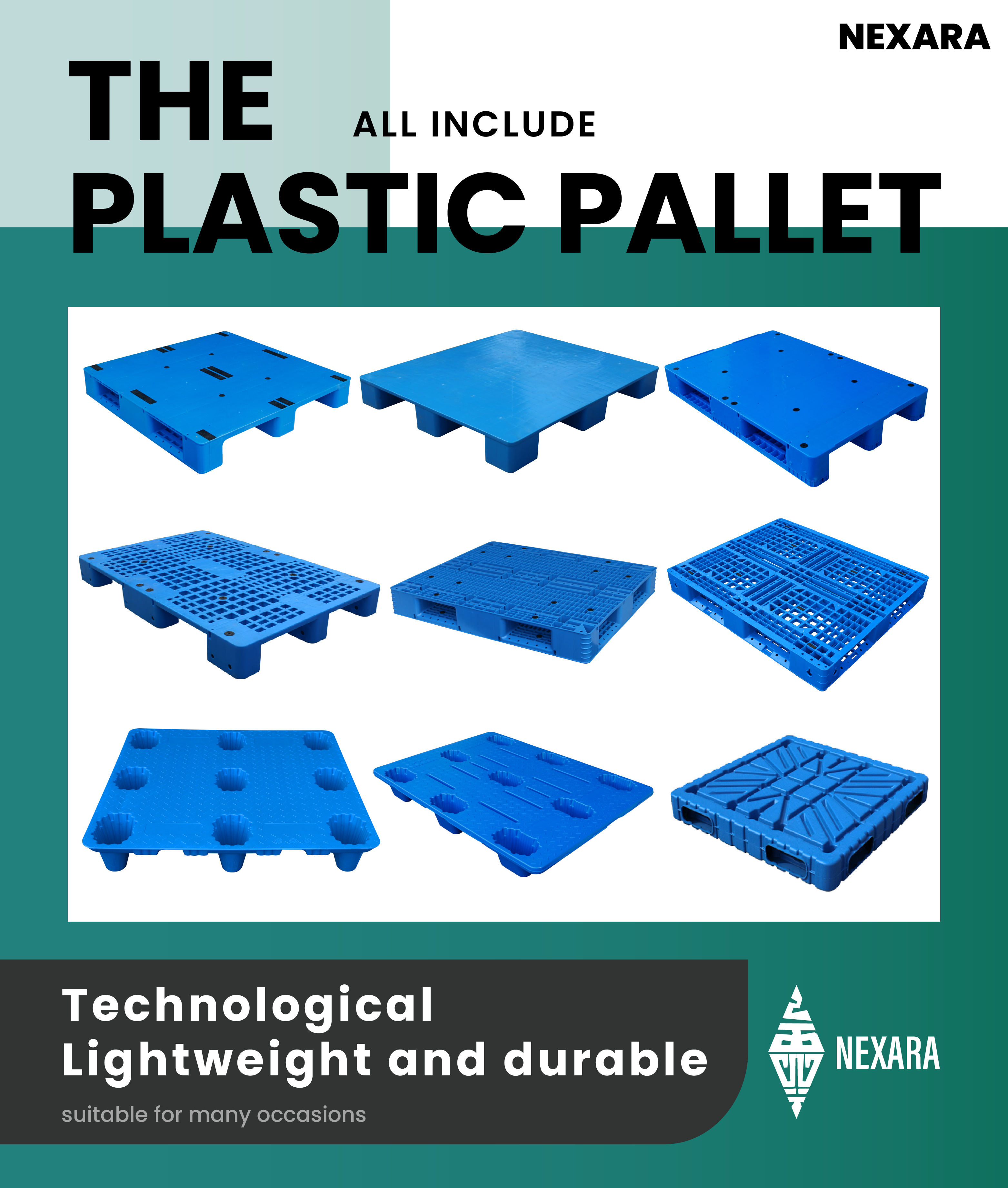 Heavy duty plastic pallet