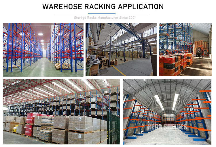 Double Sided Heavy Duty Cantilever Racking System Cantilever Racks Industrial Shelves Warehouse Racks