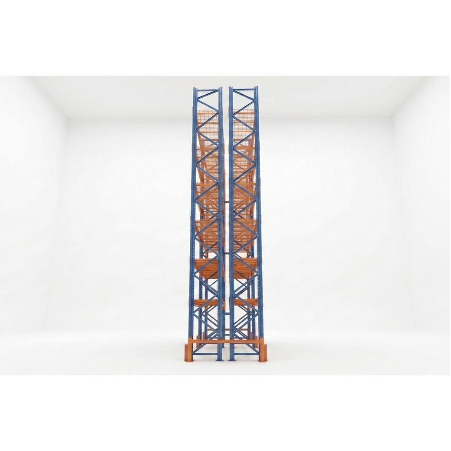 Heavy Duty Highrisse Selective Rack Q235 Steel High Rise Assembled Powder Coating Blue/Orange