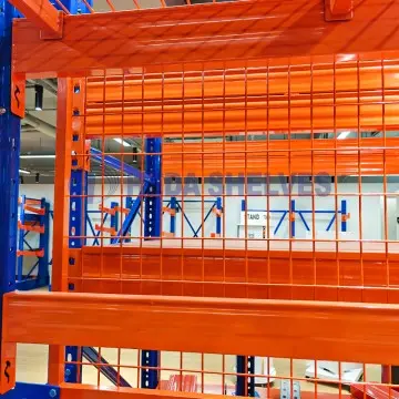 Racking safety back mesh and upright column protectors