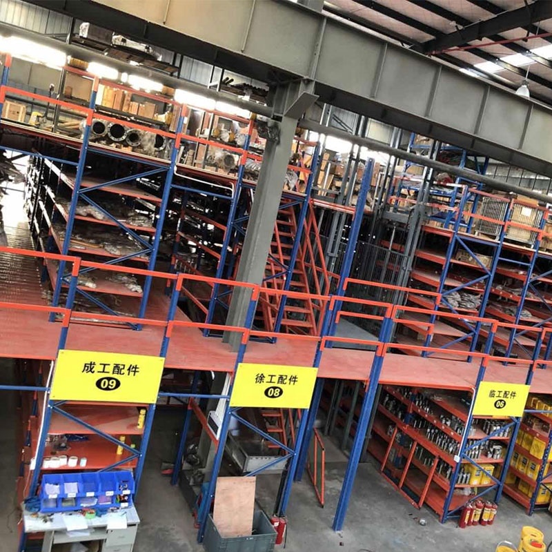 Customized Steel Heavy Duty Modular Corrosion Protected Adjustable Mezzanine Platform Warehouse Storage Rack Multi-Level System