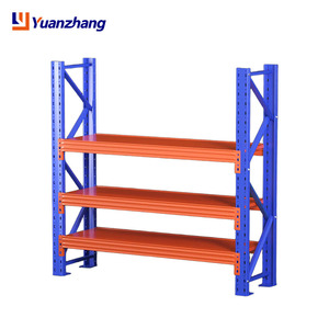 Heavy duty double deep steel pallet racking