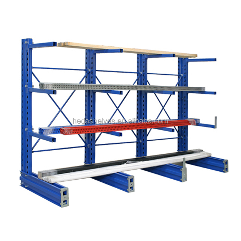 Double Sided Cantilever Rack Adjustable Heavy Duty Cantilever Racking Industrial Cantilever Shelf