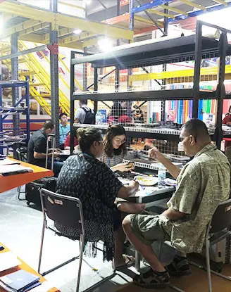 International buyers review mezzanine designs