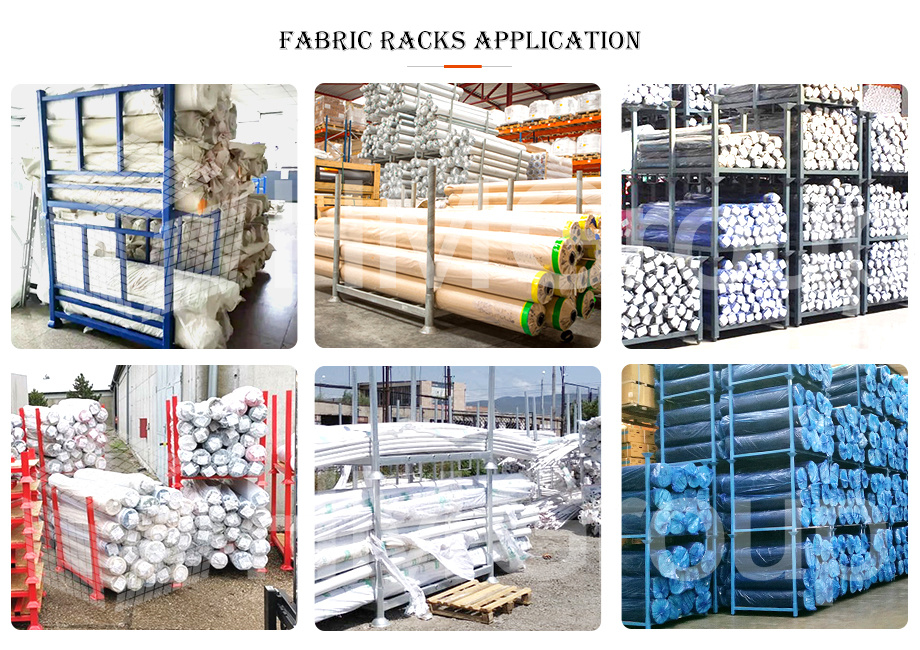 Vertical Storage 4-6 High Powder Coating Heavy Duty Mild Steel Q235 Forklift Portable Storage Textile Racks