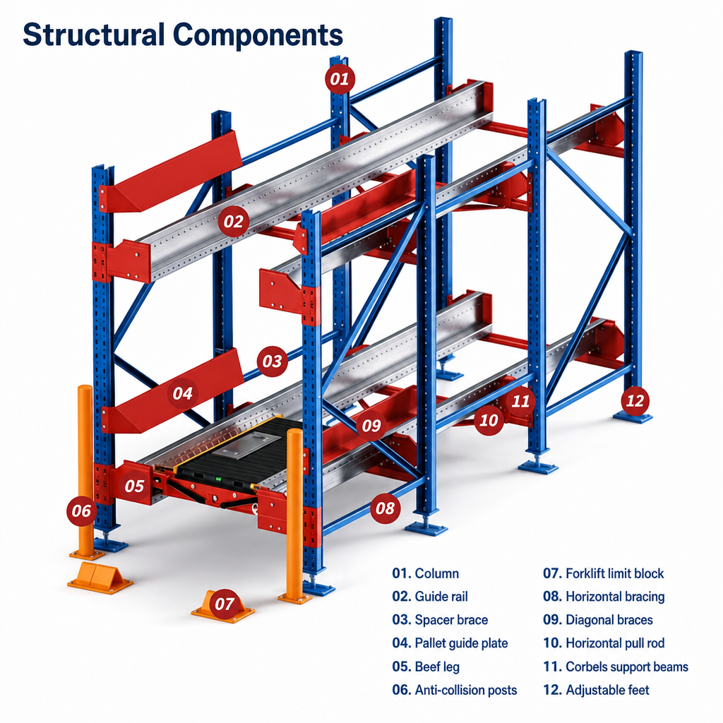 CE Certified Heavy Duty Radio Shuttle Racking System Industrial Steel Storage System for High Density Warehouse Warehousing