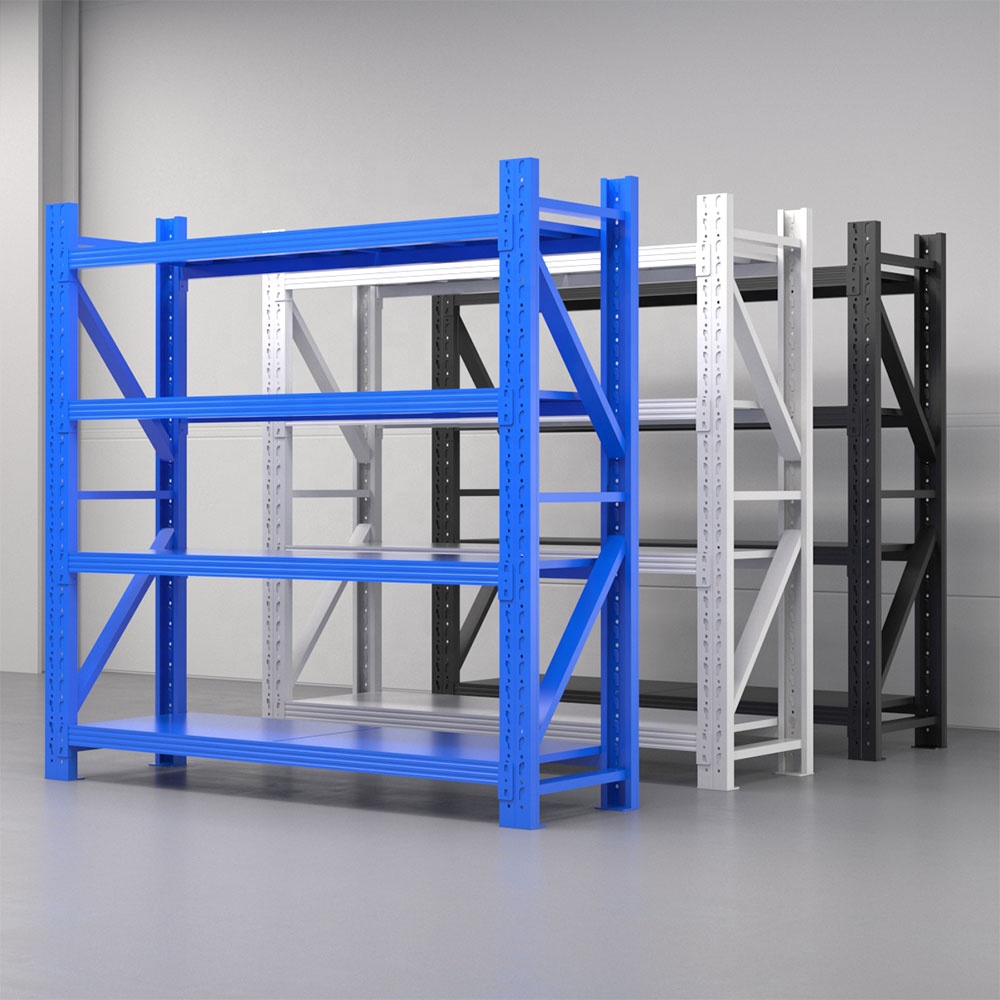 Low Price Steel Adjustable Height Flexible Storage Medium Duty Industrial Shelving Rack System