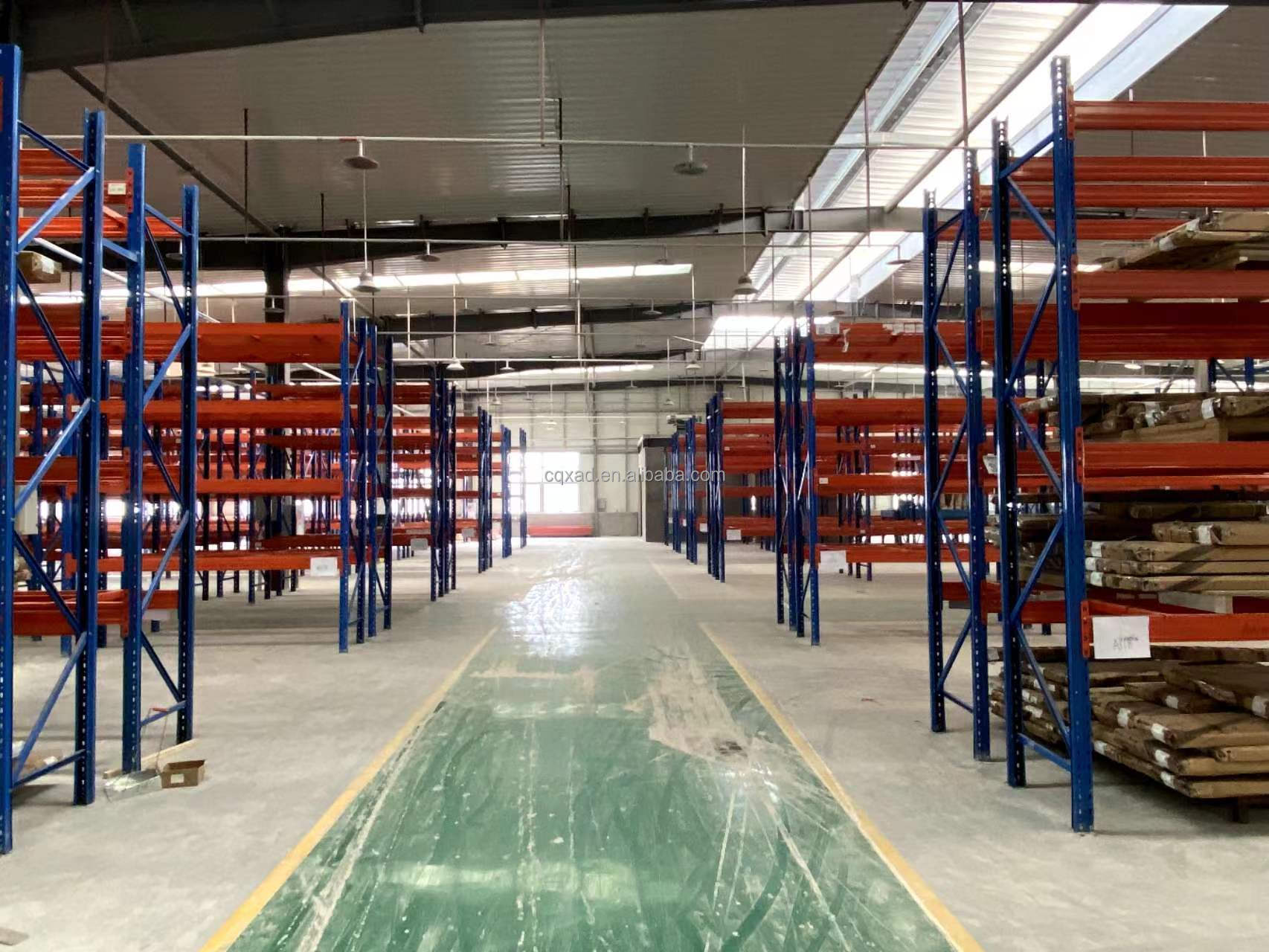 Customizable Foldable Heavy Duty Boltless Shelving Steel Storage Stacking Racks Shelves Double Deep Selective Pallet Racking