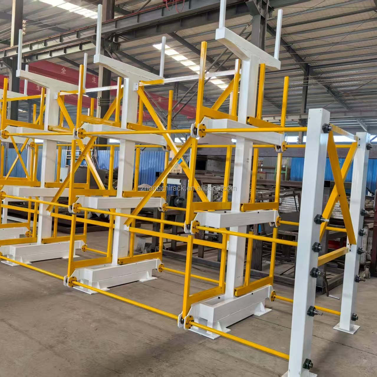 Telescopic Cantilever Heavy Duty Double-Sided Powder Coated Storage System Racking for Steel Bar Pipe and Tube Warehouse