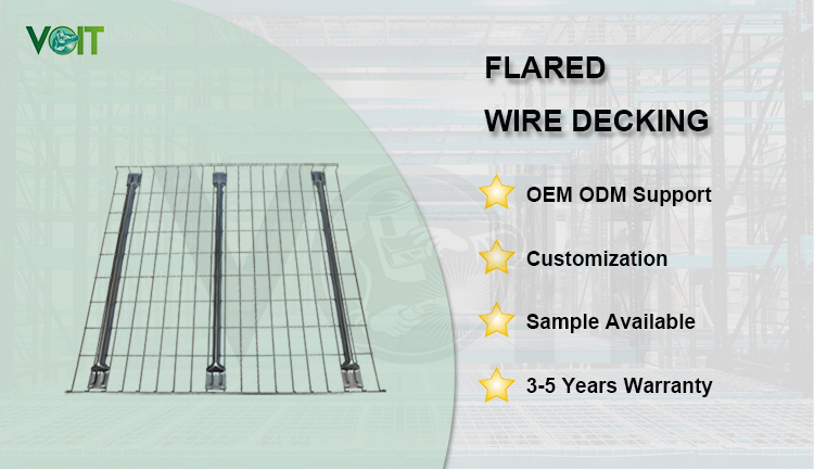 F/ U Channels Heavy Duty Steel Wire Mesh Decking for Warehouse Storage Pallet Rack