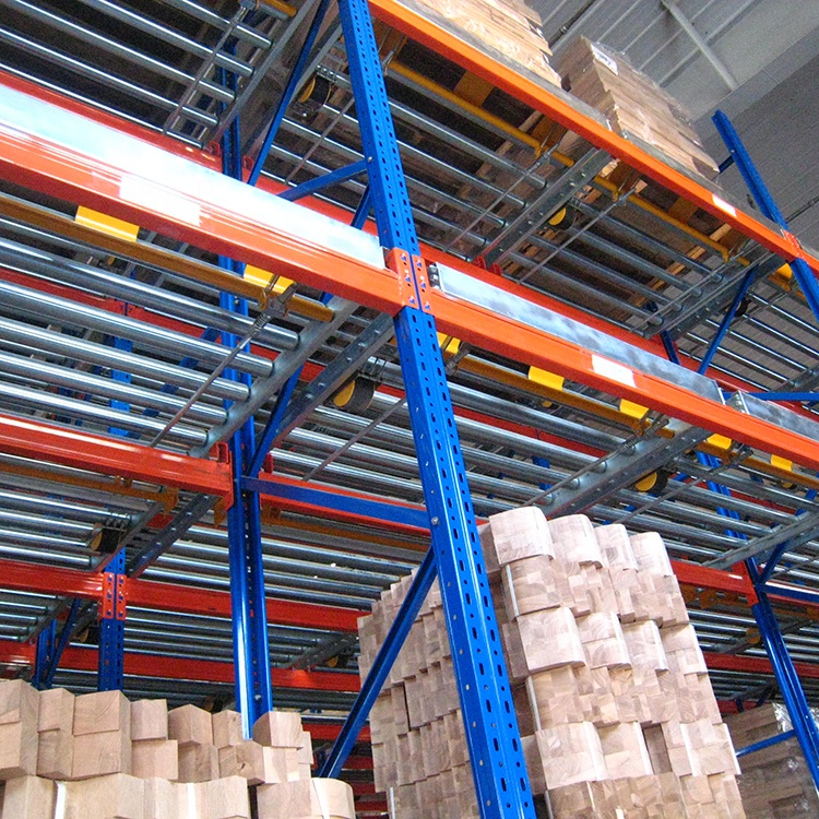 2025 Trending Product Galvanized Warehouse Storage Racks Pallet Flow Racking System Steel Shelf With Rollerroll Containeer