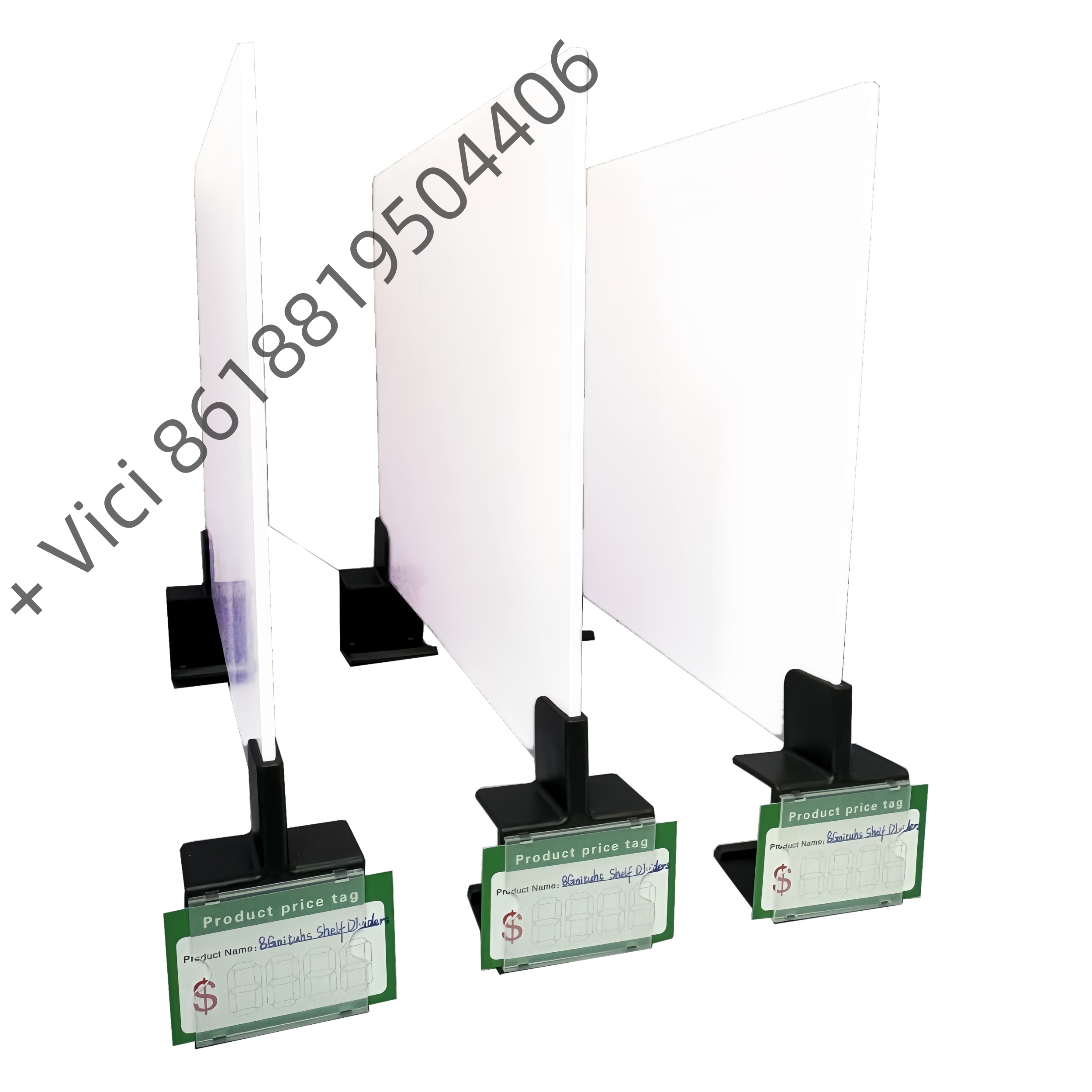 Warehouse Rack Partition Barriers, Durable PVC Snap-on Dividers for Pallet Storage Organization