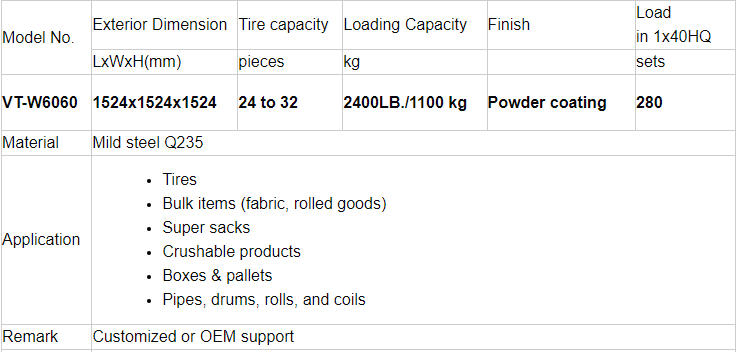 Stackable 4 High Fully Loaded Customized Warehouse Storage Steel Stacking Rack