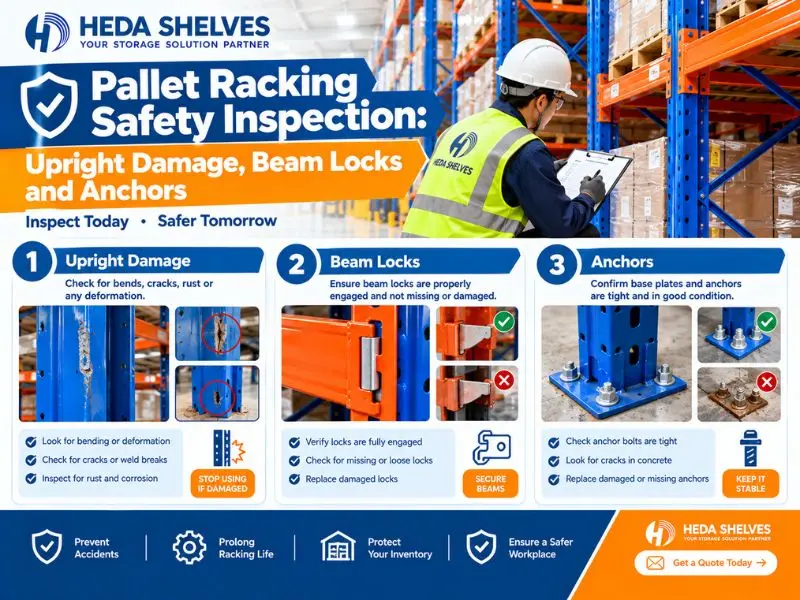 Pallet racking safety inspection