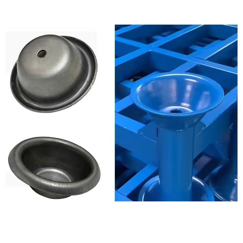 Steel Stacking Feet Dimensions and View