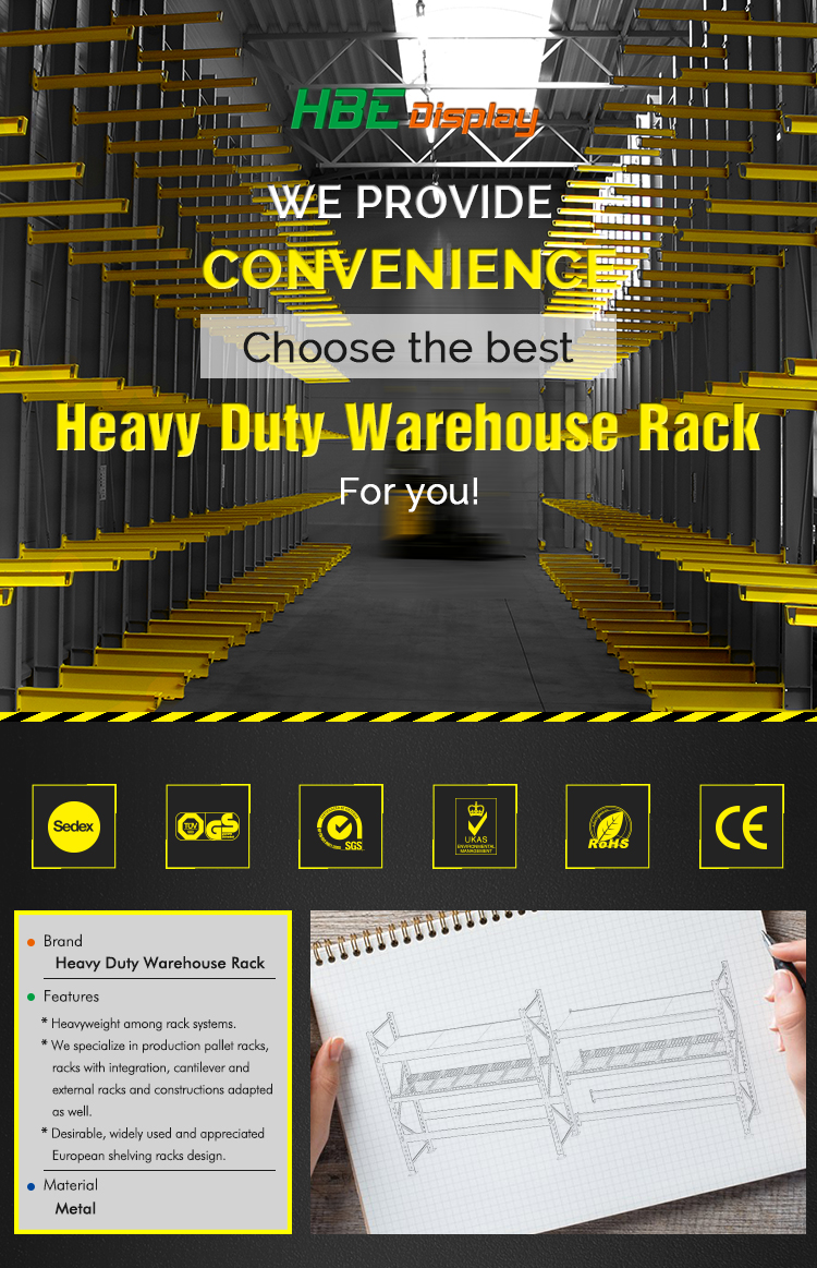 Metal Row Spacers for Supermarket Warehouse Heavy Duty Pallet Racking System
