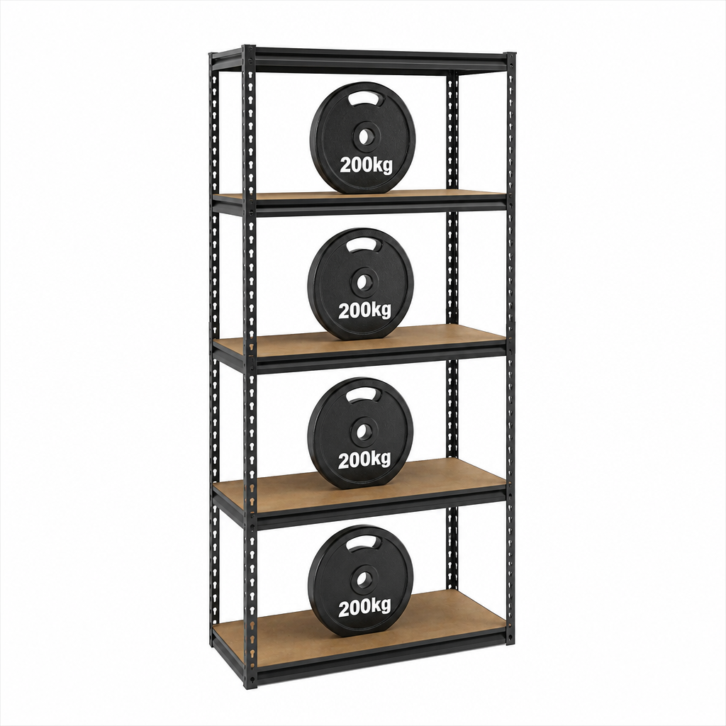 Heavy Duty 5 Tier Shelving Unit 200Kg Per Shelf Adjustable Steel Storage Rack For Garage And Warehouse