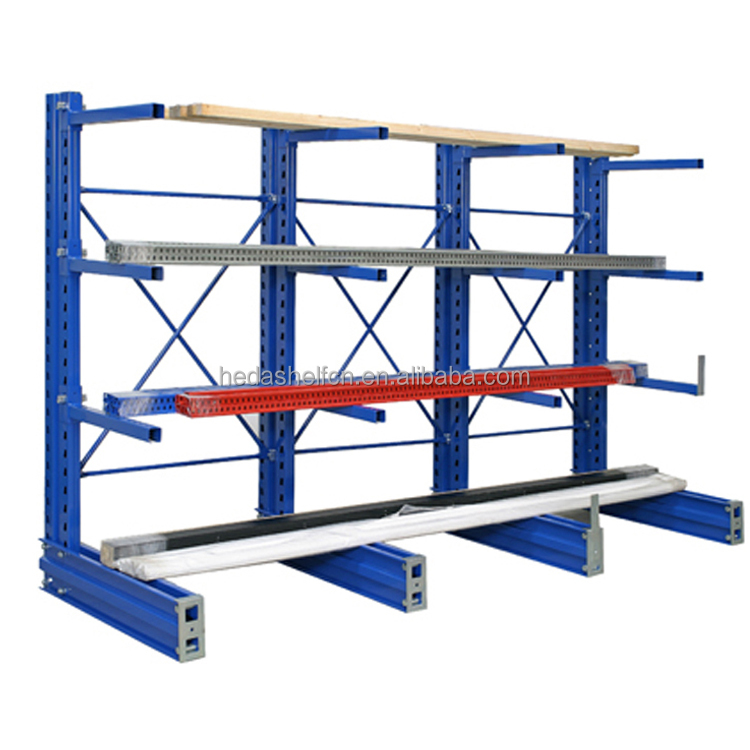 Heavy Duty Adjustable Steel Cantilever Racking System Industrial Storage Racks Shelf Cantilever Rack Shelving for Long Material
