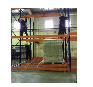 Heavy Duty Push Back Rack Adjustable Metal Pallet Storage