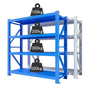 Low Price Steel Adjustable Height Flexible Storage Medium Duty Industrial Shelving Rack System