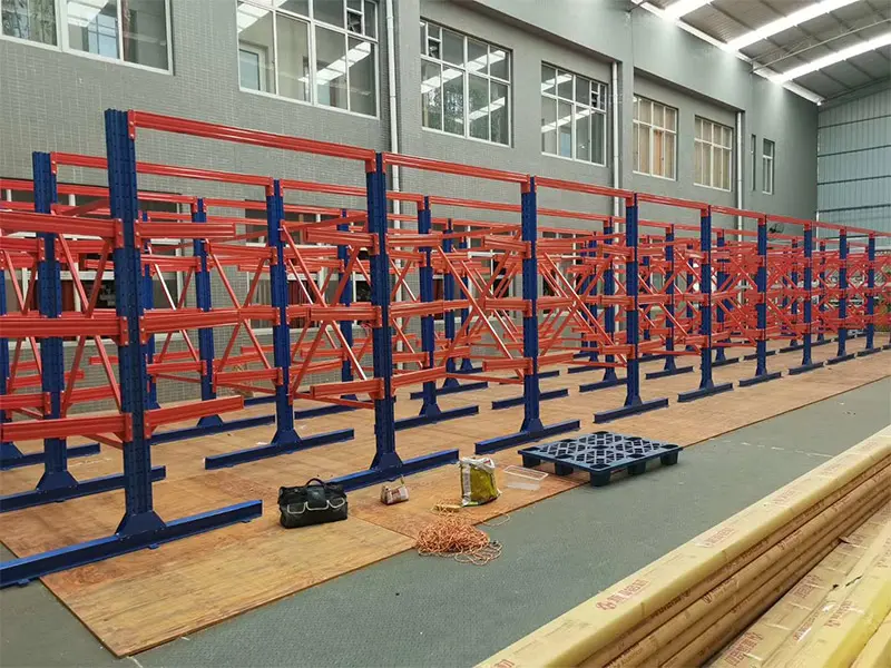Lumber yard cantilever racking storage