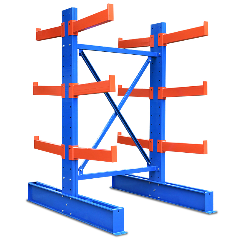 500kg Load Capacity Heavy Duty Cantilever Racking System Steel Long Arm Double-Sided Multi-Level Corrosion Metal Rack