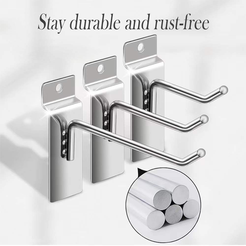 Customization Metal Pegboard Hook Supermarket Stainless Steel Display Rack Hook Shop Display Hook Metal