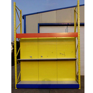 Hypermarket shelving heavy duty loading capacity with perforated back