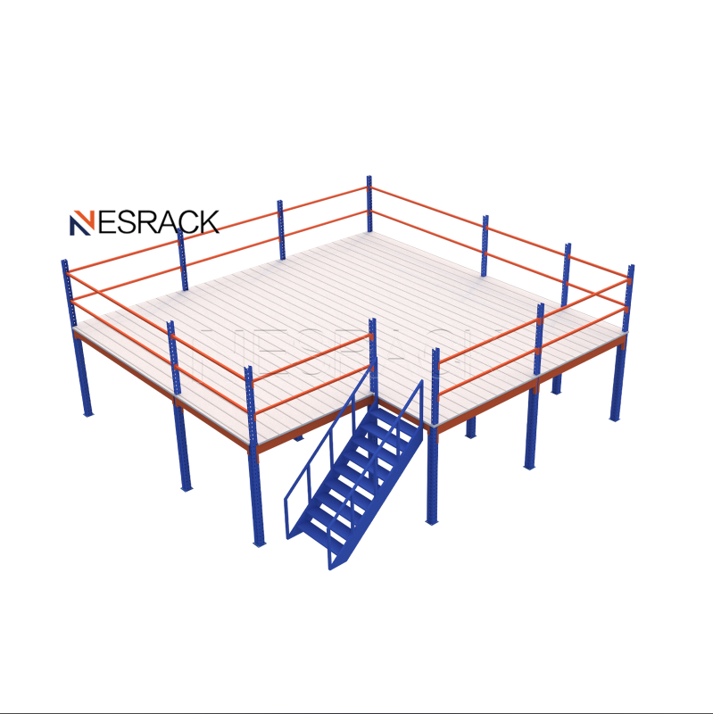 Attic Platform Heavy-duty Storage Shelf Building Workshop Warehouse Second Floor Steel Platform Mezzanine Racking System