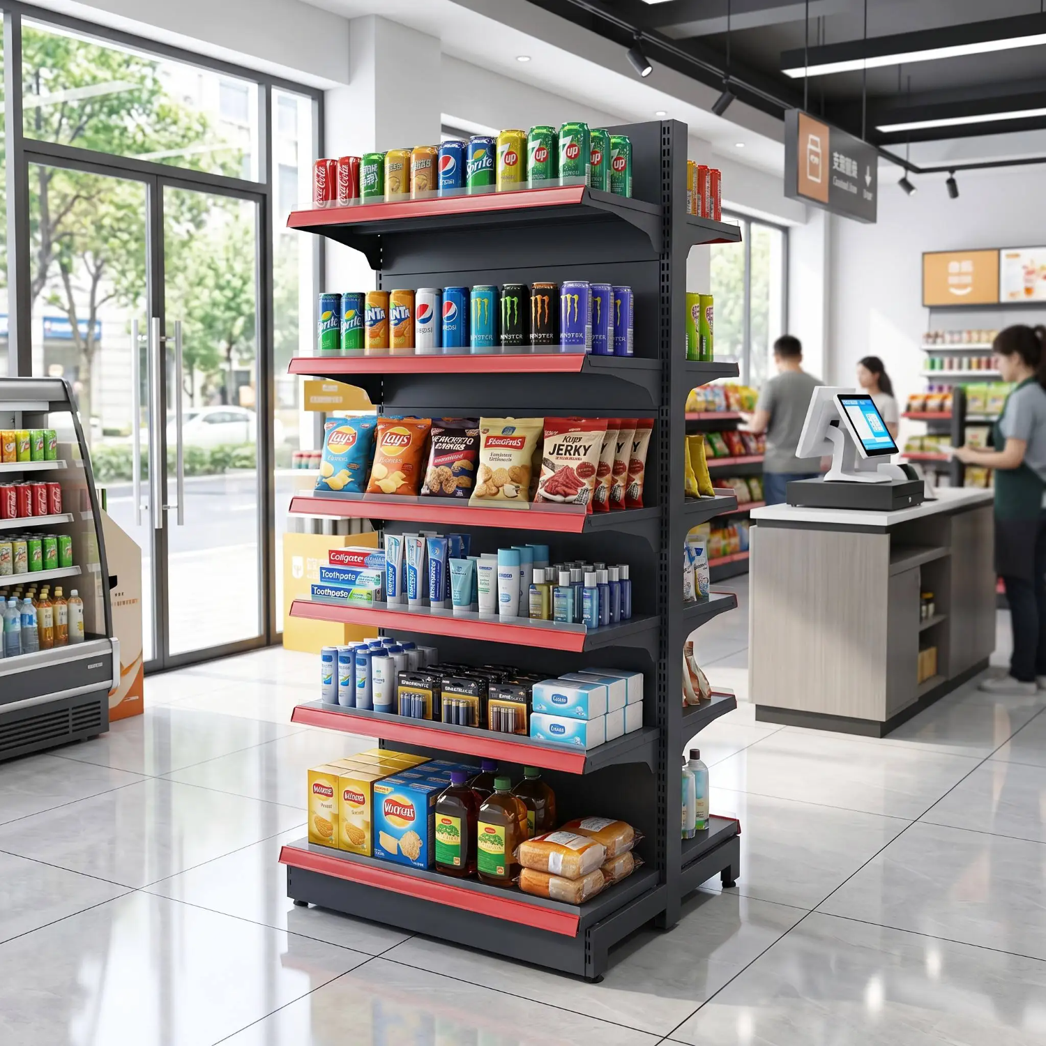 Best Selling China Supplier Longer Service Life Back Rack Shopping Mall Display Shelf