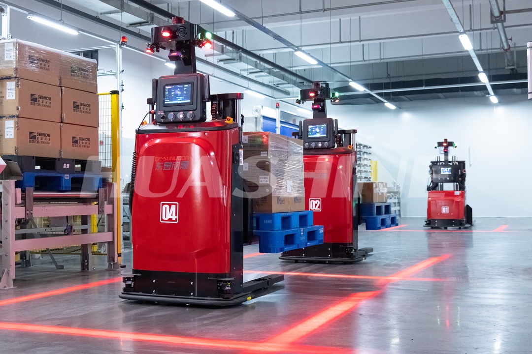 Heavy Duty Scale STACKER CRANE and on Request Capacity Pallet Racking Auomated ASRS Warehouse HUASHINE INTELLIGENT