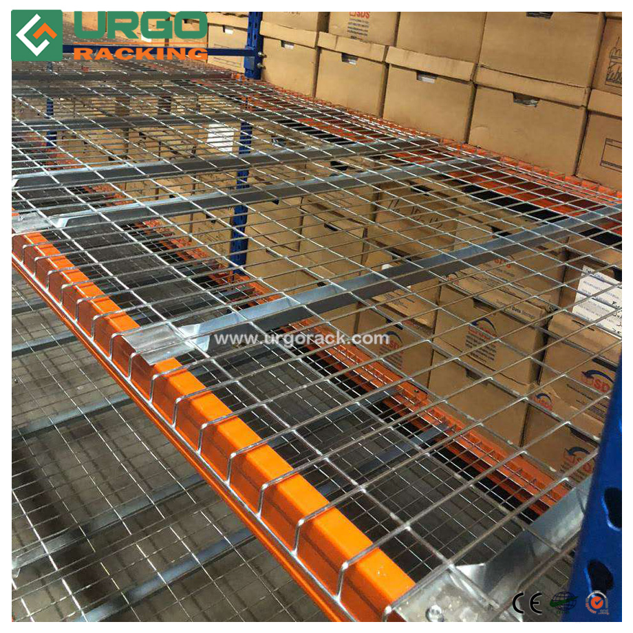 Galvanized Steel Wire Mesh Decking Standard Waterfall Pallet Rack Shelving Storage