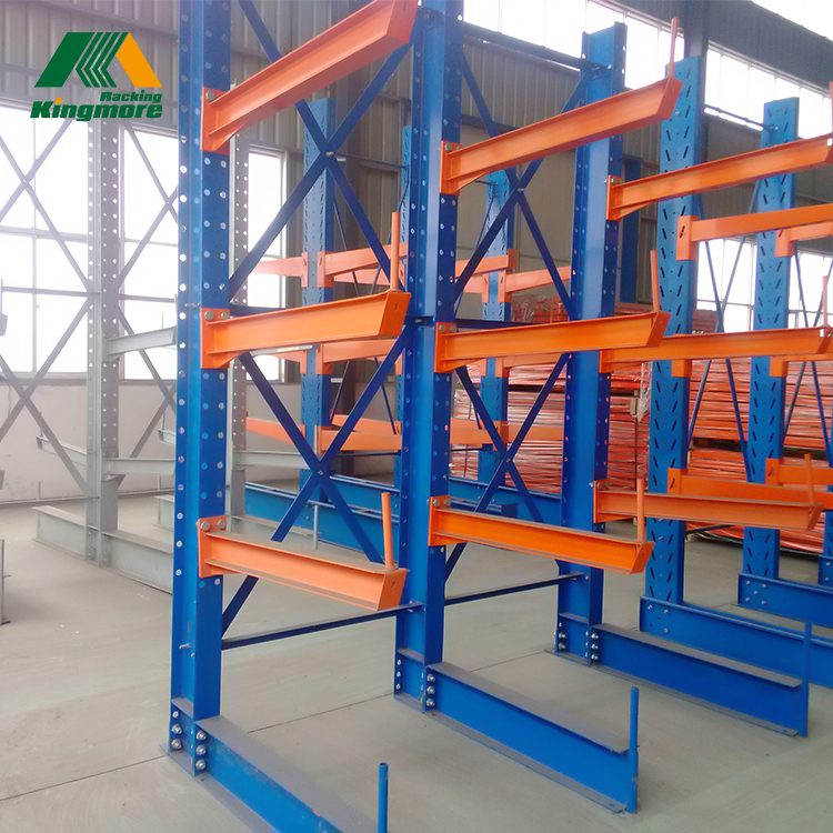 H-Beam Heavy Duty Cantilever Racks Steel Structural Shelf Industrial Warehouse Racking for Storaging Wooden Boards, Pipes