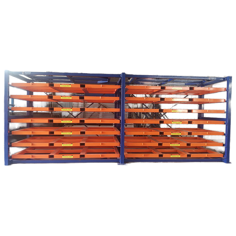 High Capacity 6-Layer Roll-Out System Laser Cutter Vertical Pipe Storage Racks Heavy Duty Full Extension Rack Warehouse Rack