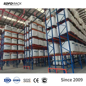 High Capacity Industrial Storage Rack Blue & Orange Metal Conventional Pallet Racking