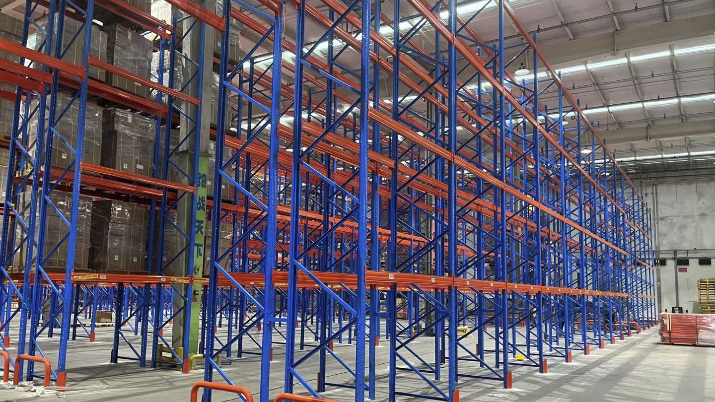 Heavy Duty And High Level Racking Pallet Shelf Strong Load Bearing Space Saving Convenient Goods Classification