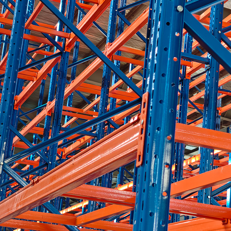 Efficient Logistics Shelving Setup
