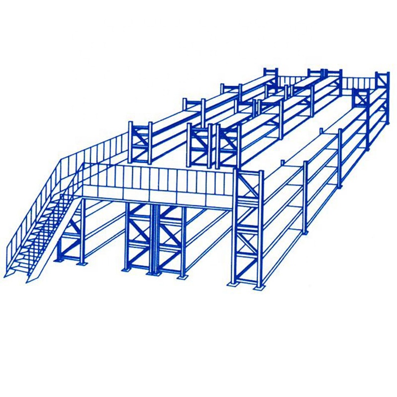 Steel Heavy Duty Adjustable Customizable Corrosion Protected Modular Mezzanine Floor Platform Rack System Industrial Warehouse