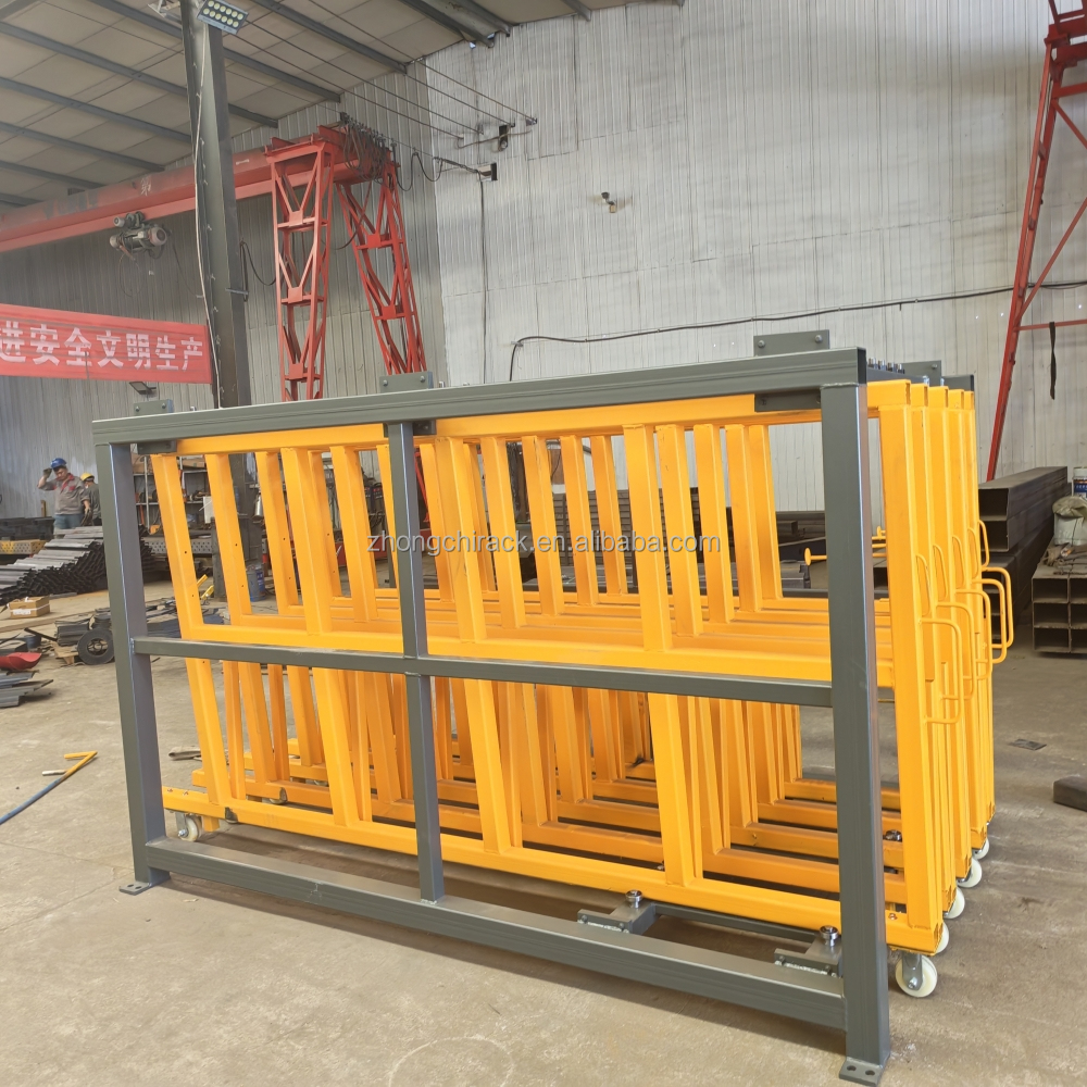 Heavy Load 8-Layer Adjustable Vertical Roll Out Sheet Rack With Wheels For Steel Aluminum And Panel Material Storage