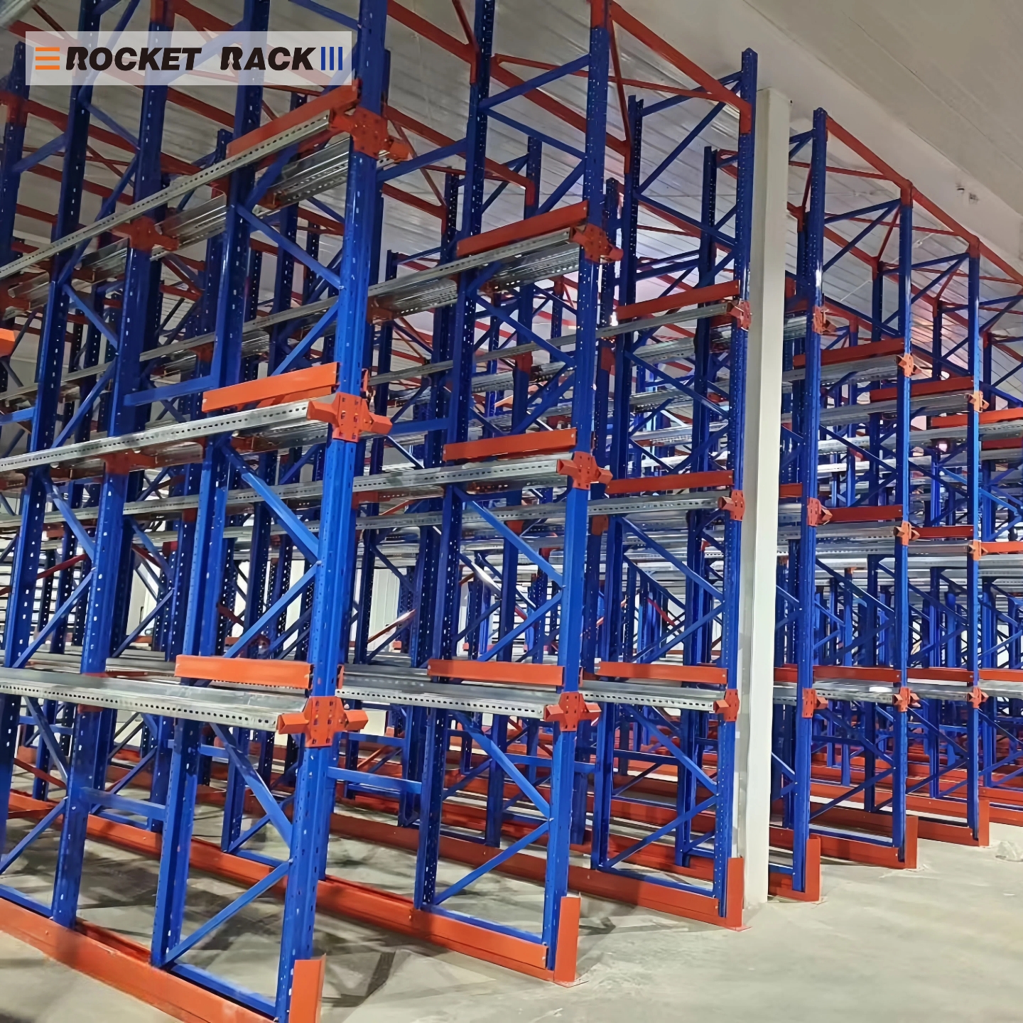 High Quality Customizable Drive-In Pallet Rack System Sturdy Through-Type Metal Warehouse Storage Heavy Duty Powder Coated Racks